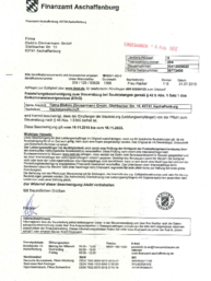 Freistellungsbescheinigung bei Elektro Zimmermann GmbH in Aschaffenburg